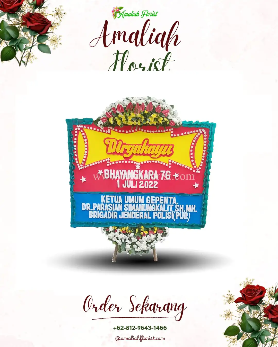 Papan Bunga HUT Ulang Tahun Batu Ceper